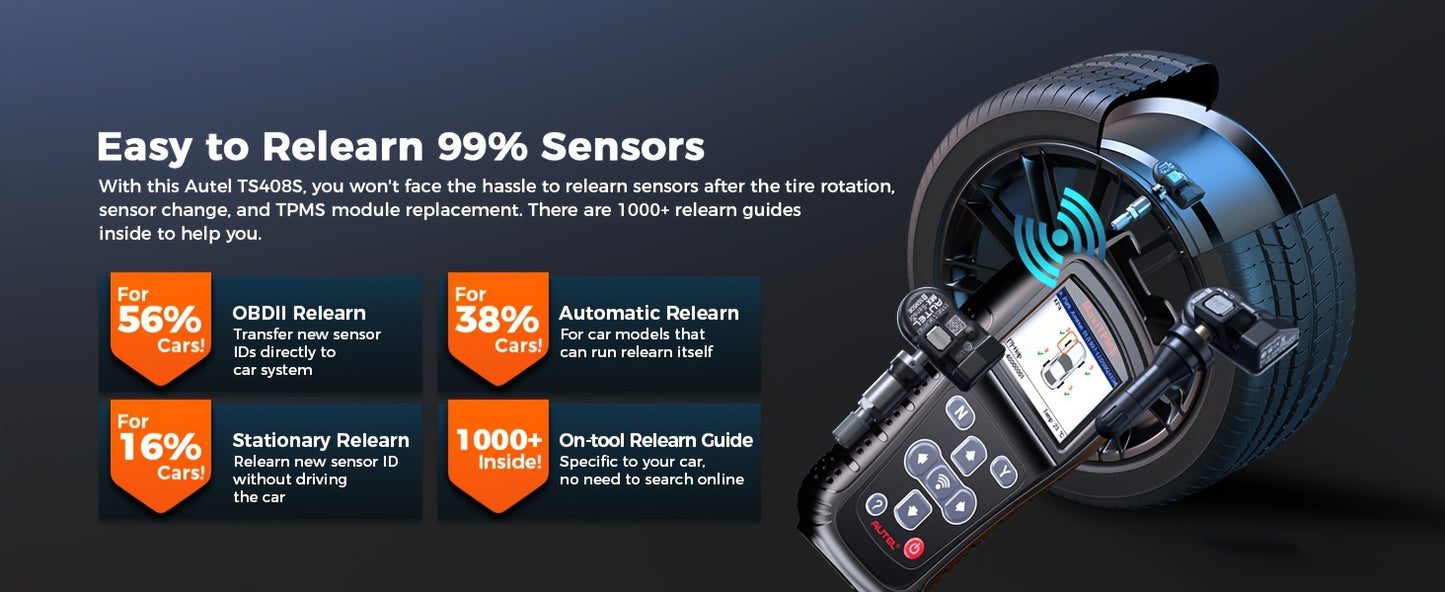 Autel MaxiTPMS TS408S TPMS Relearn & Sensor Programming Tool