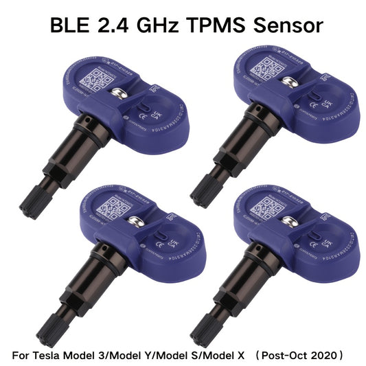 4-pack BLE 2.4GHz TPMS sensors for compatible Tesla Model 3 Model Y Model S and Model X vehicles - image 2