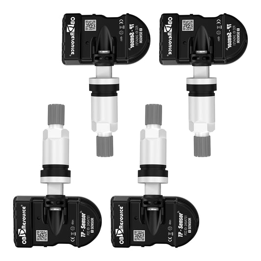 4-Pack Programmable TPMS Sensors 315MHz 433MHz 2-in-1 Fit for Universal Models