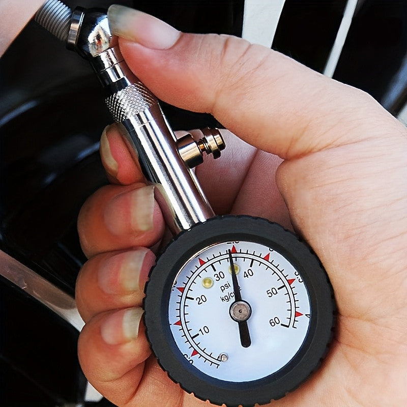 Heavy-Duty Analog Tire Pressure Gauge with Deflator for tire pressure service image 5