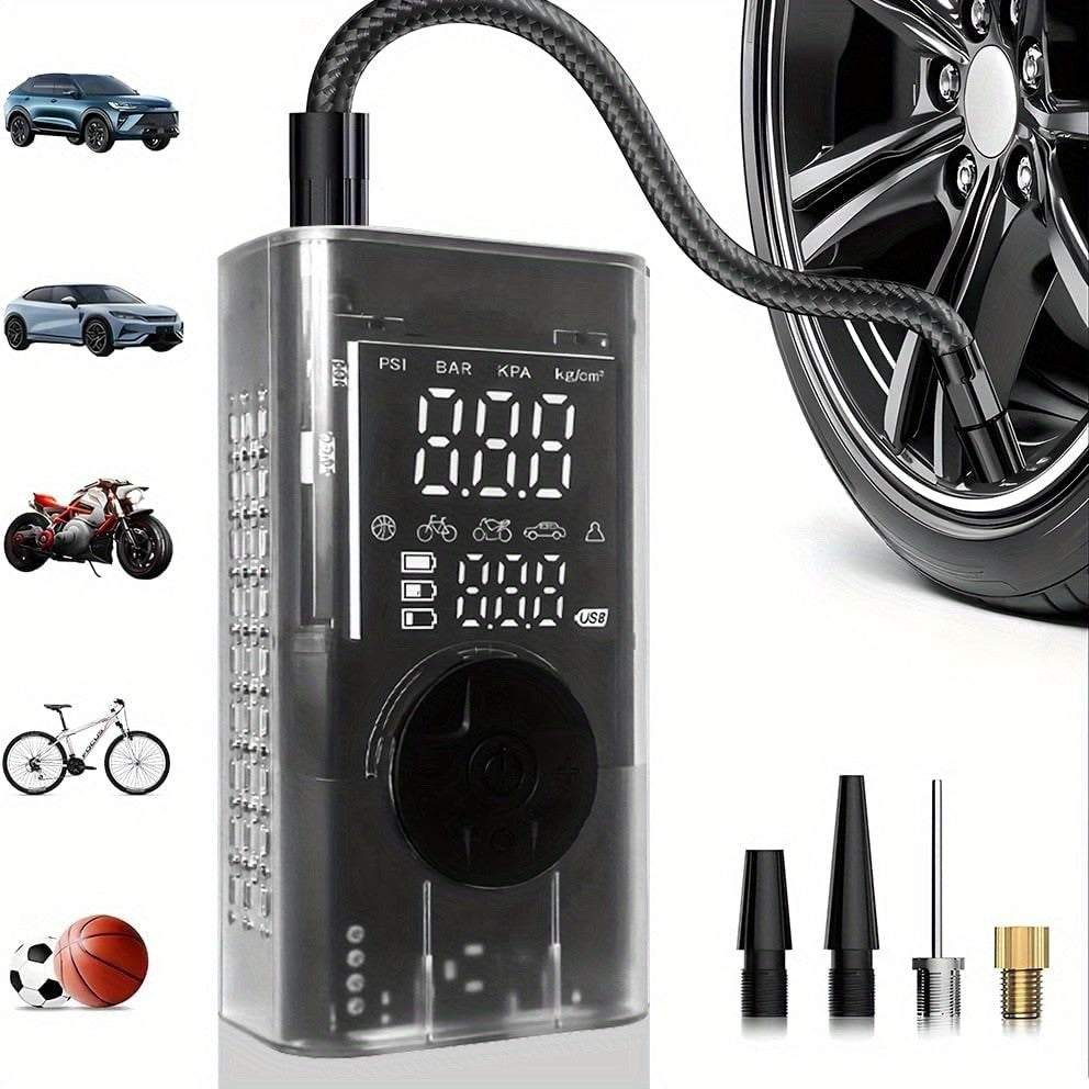 150 PSI Dual Display Cordless Tire Inflator with LED Light for tire pressure service image 5