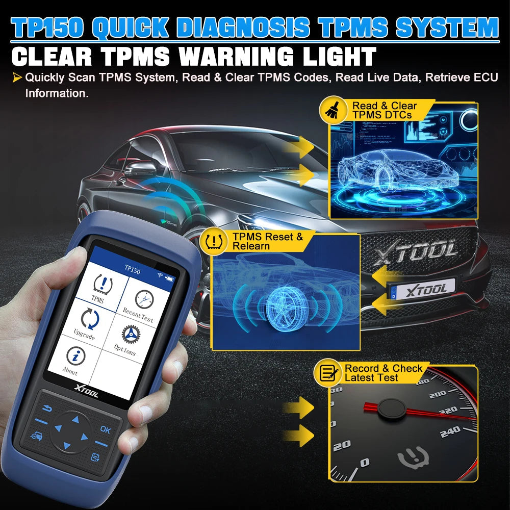 XTOOL TP150 with 4PCS TS100PRO Sensors Metal Version 315/433 2 in 1