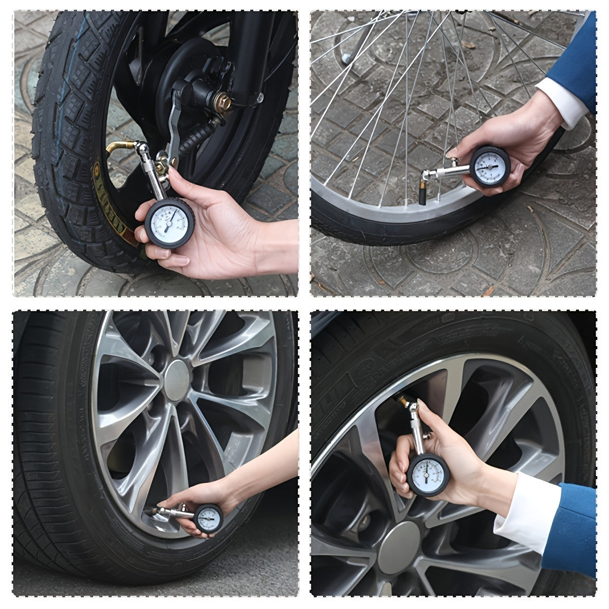 Heavy-Duty Analog Tire Pressure Gauge with Deflator for tire pressure service image 2