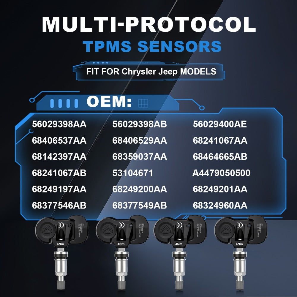 Jeep Grand Cherokee L 433MHz TPMS Sensor Set, 4 Pack TPMS sensor product image 4