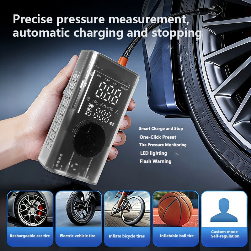150 PSI Dual Display Cordless Tire Inflator with LED Light for tire pressure service