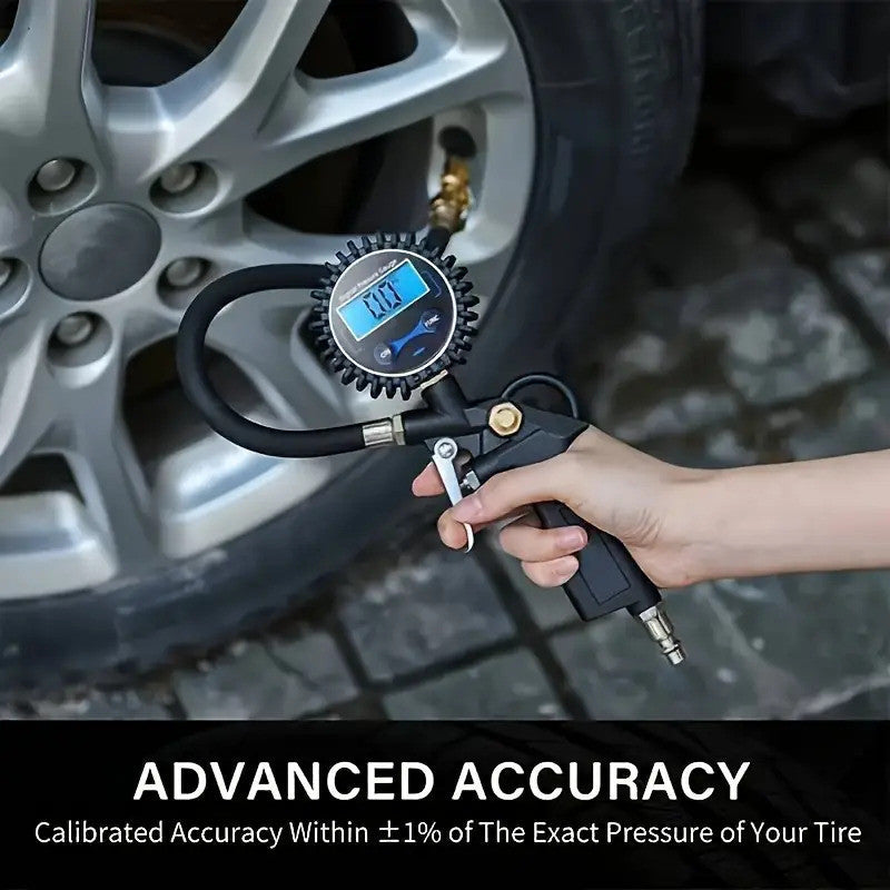 Digital Tire Pressure Gauge & Inflator with 250 PSI Air Chuck