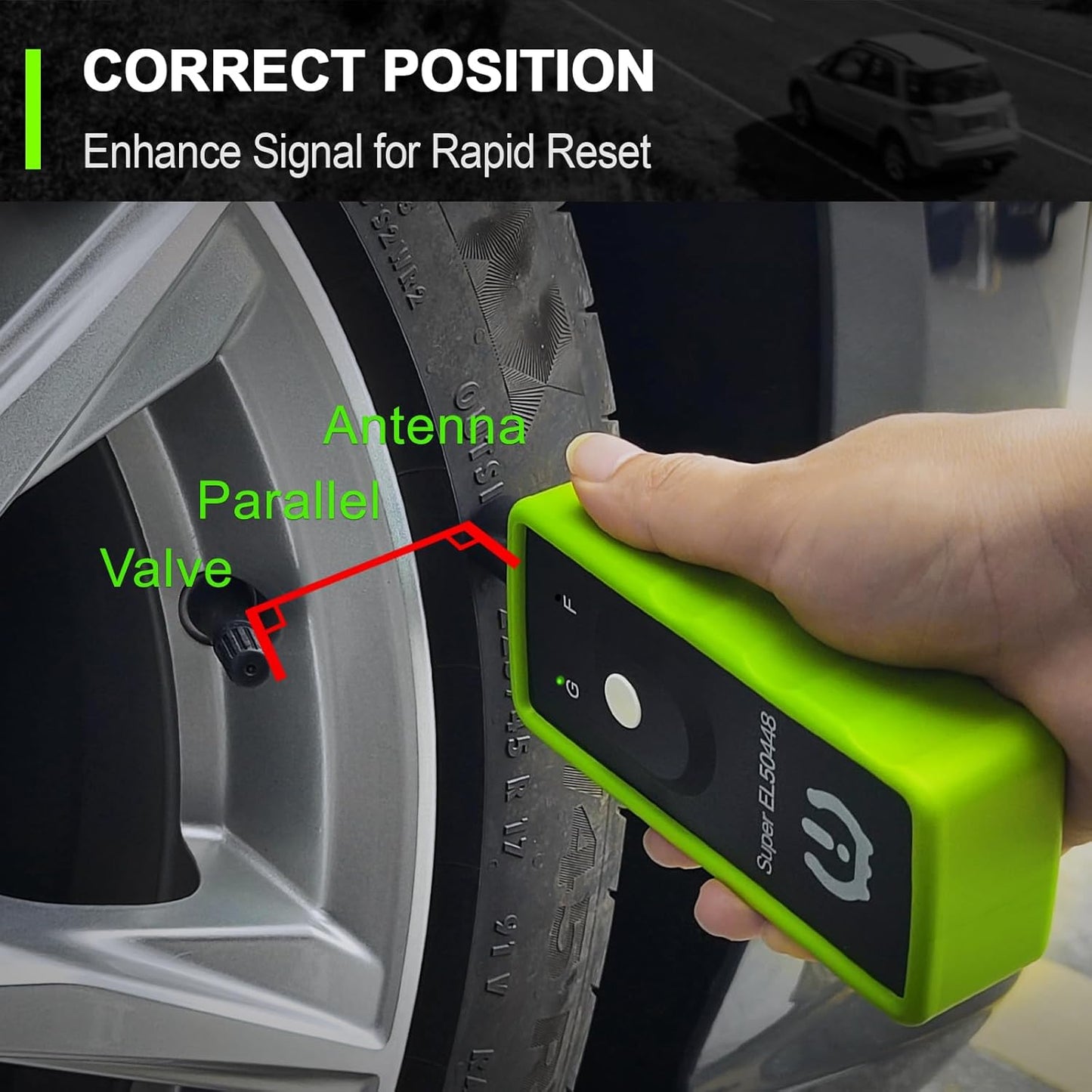 Super EL50448 2-in-1 TPMS Relearn Tool for GM & Ford - Tire Pressure Sensor Reset Tool (315/433 MHz)