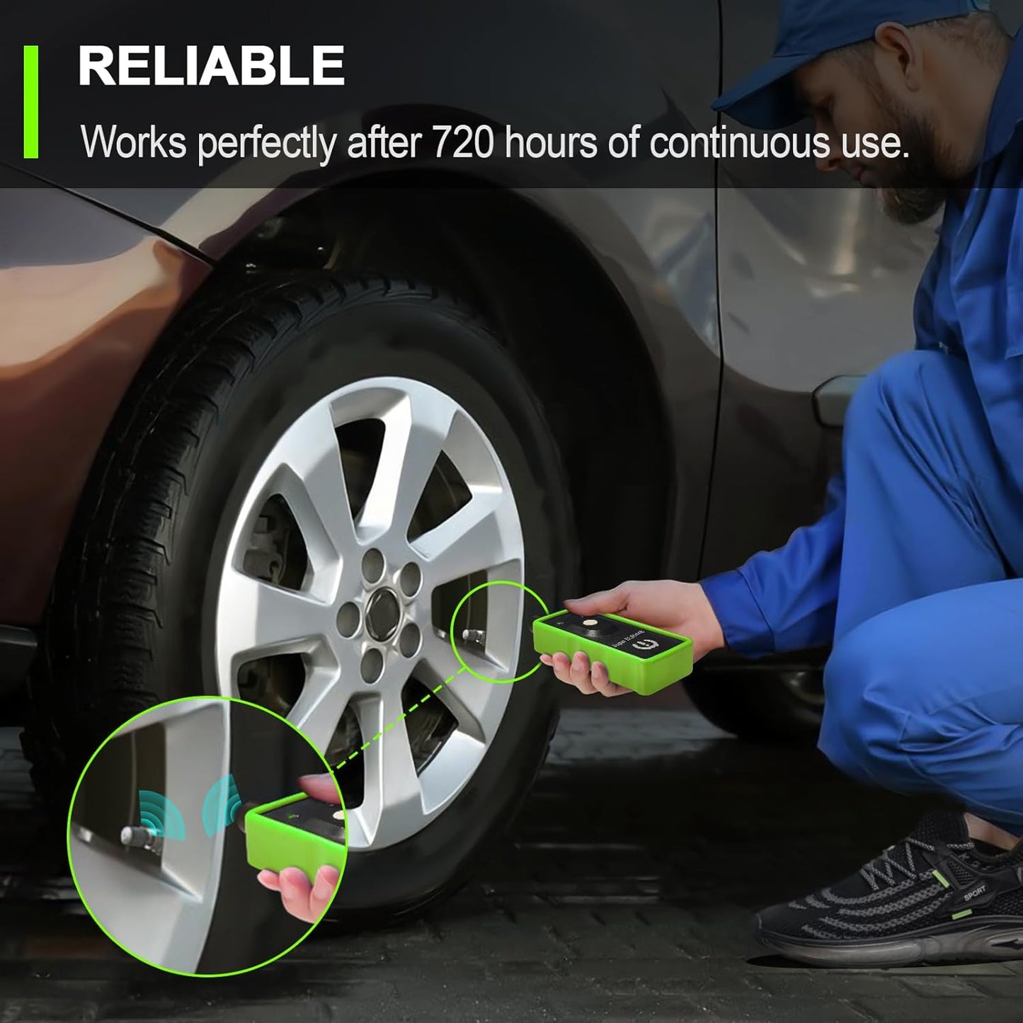 Super EL50448 2-in-1 TPMS Relearn Tool for GM & Ford - Tire Pressure Sensor Reset Tool (315/433 MHz)