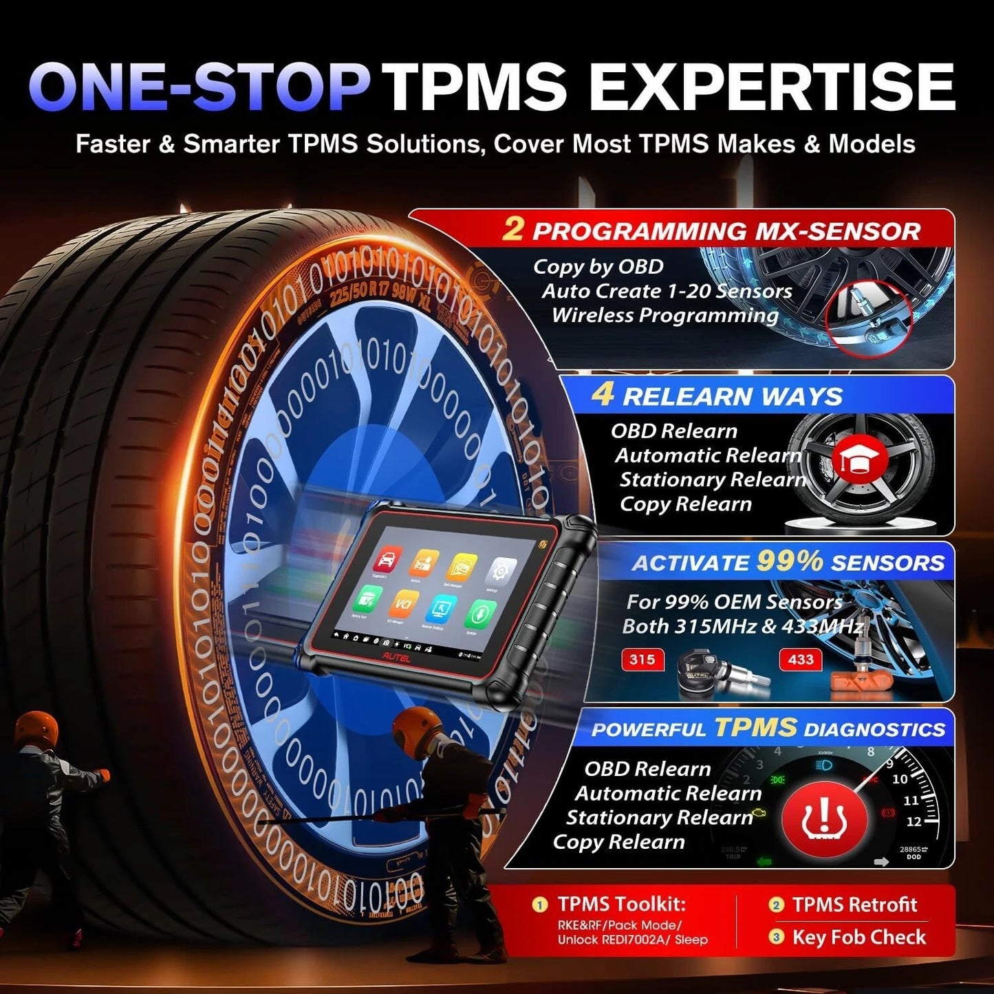 Autel MaxiCOM MK900TS 2026 TPMS Diagnostic & Programming Scanner