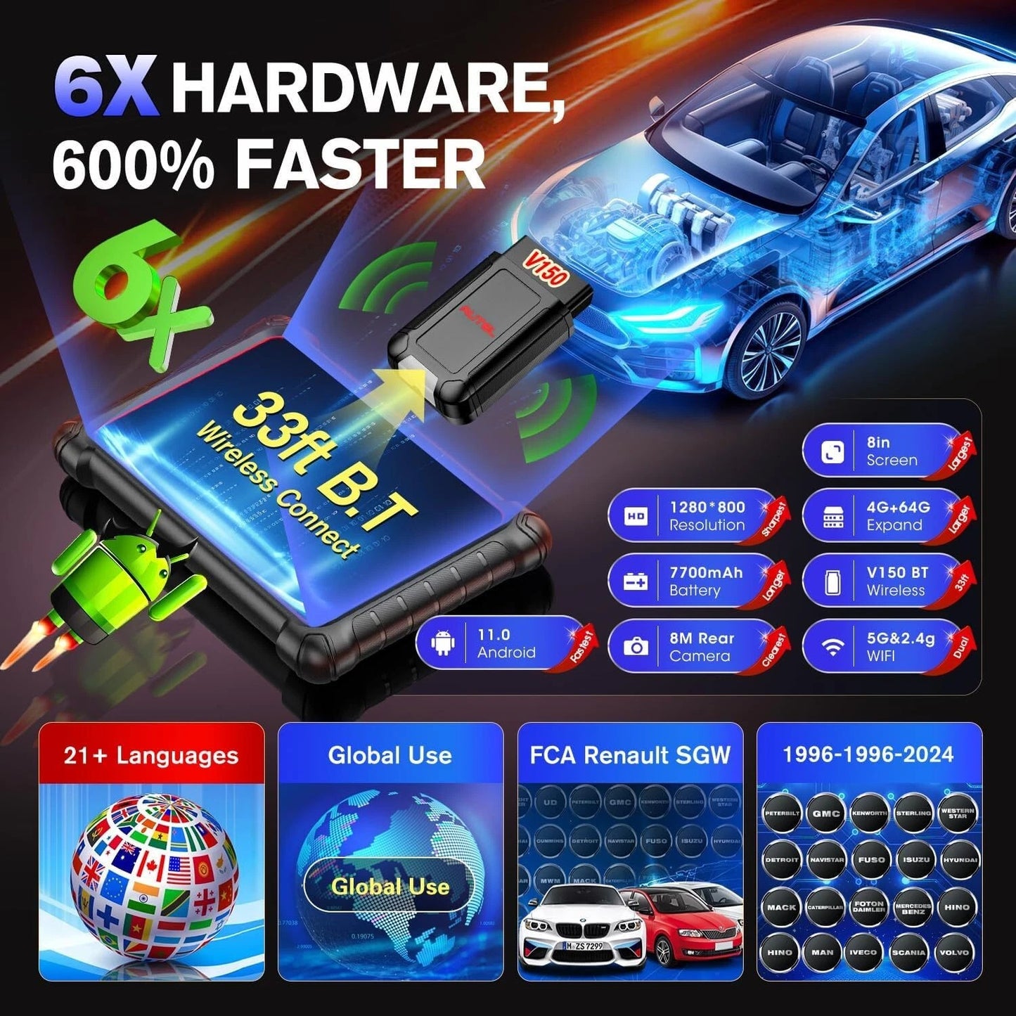 Autel MaxiCOM MK900TS 2026 TPMS Diagnostic & Programming Scanner