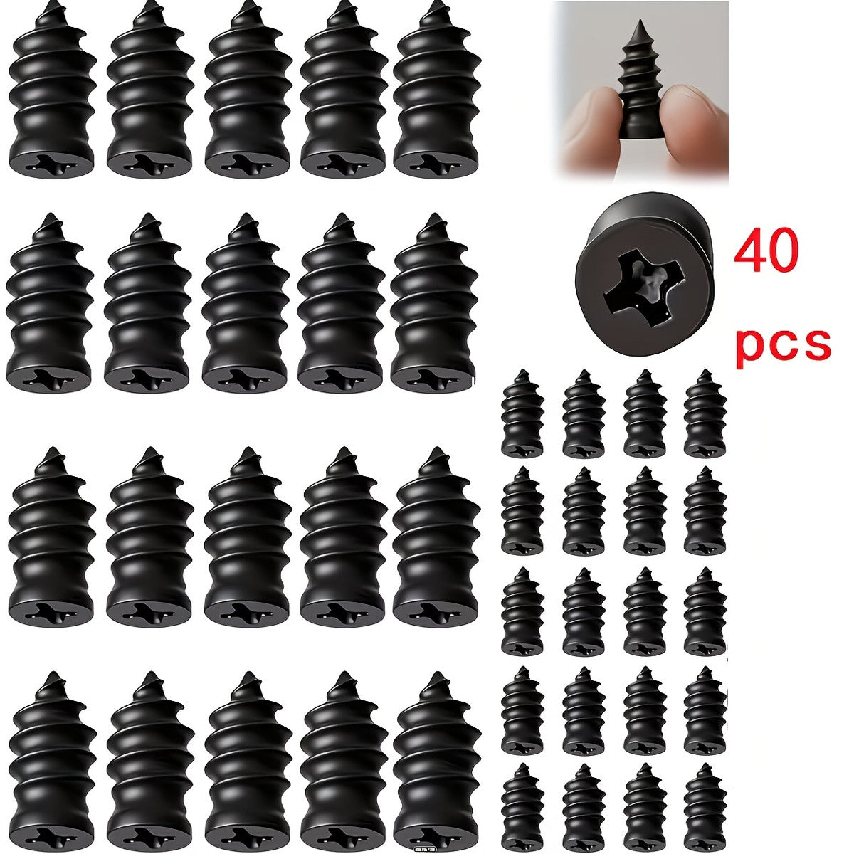 20-Piece Rubber Nail Tire Puncture Repair Kit with Driver Tool