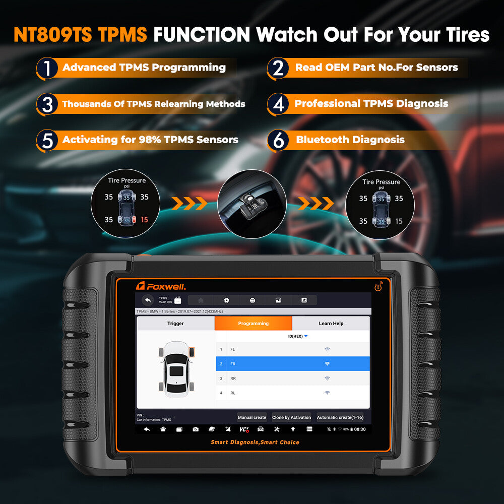 Foxwell NT809TS TPMS Programming Diagnostic Scanner product image 3