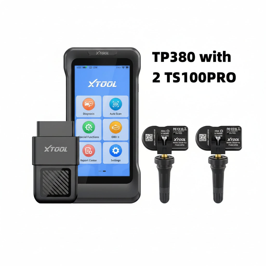 XTOOL TP380 TPMS programming scanner kit with 2 TS100PRO tire pressure sensors