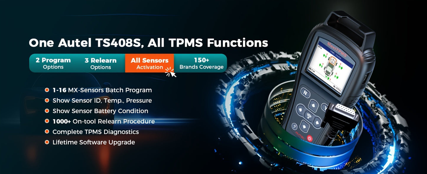 Autel MaxiTPMS TS408S TPMS Relearn & Sensor Programming Tool