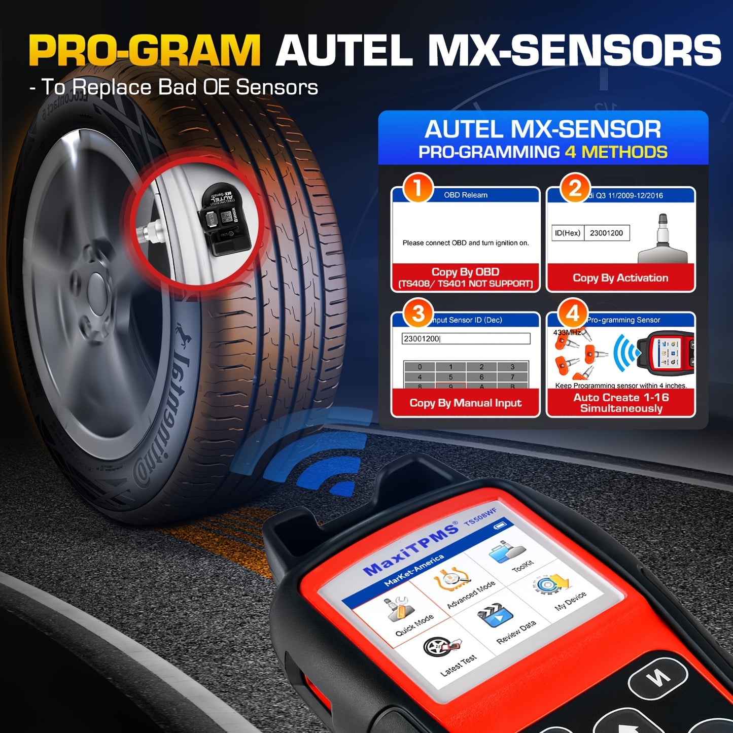 Autel MaxiTPMS TS508WF WiFi TPMS Diagnostic & Programming Tool