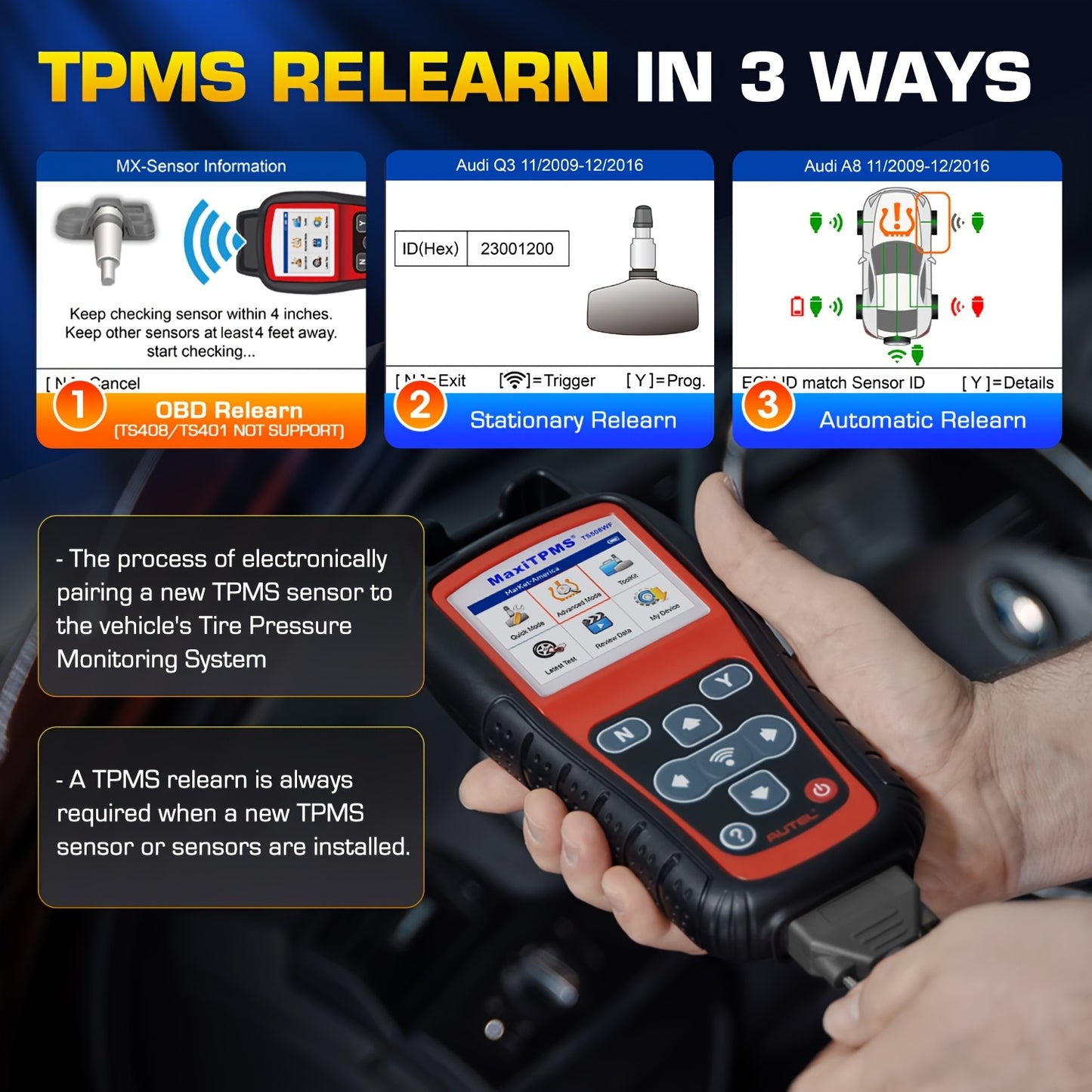 Autel MaxiTPMS TS508WF WiFi TPMS Diagnostic & Programming Tool