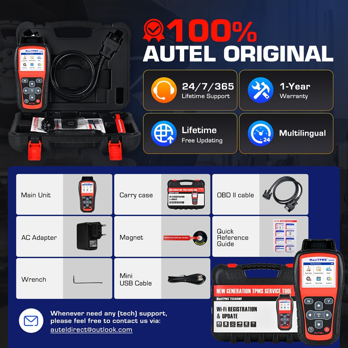 Autel MaxiTPMS TS508WF WiFi TPMS Diagnostic & Programming Tool