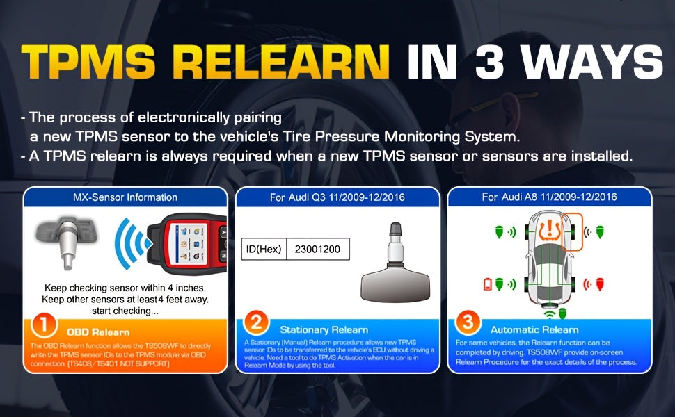 Autel MaxiTPMS TS508WF WiFi TPMS Diagnostic & Programming Tool