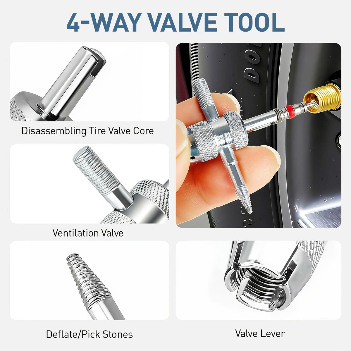 38-Piece Tire Valve Stem Core Removal & Replacement Kit