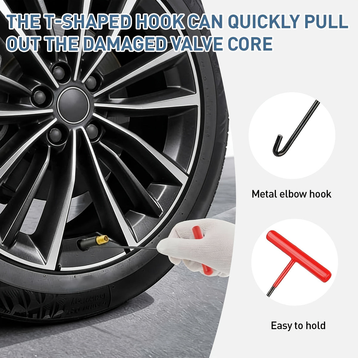 38-Piece Tire Valve Stem Core Removal & Replacement Kit